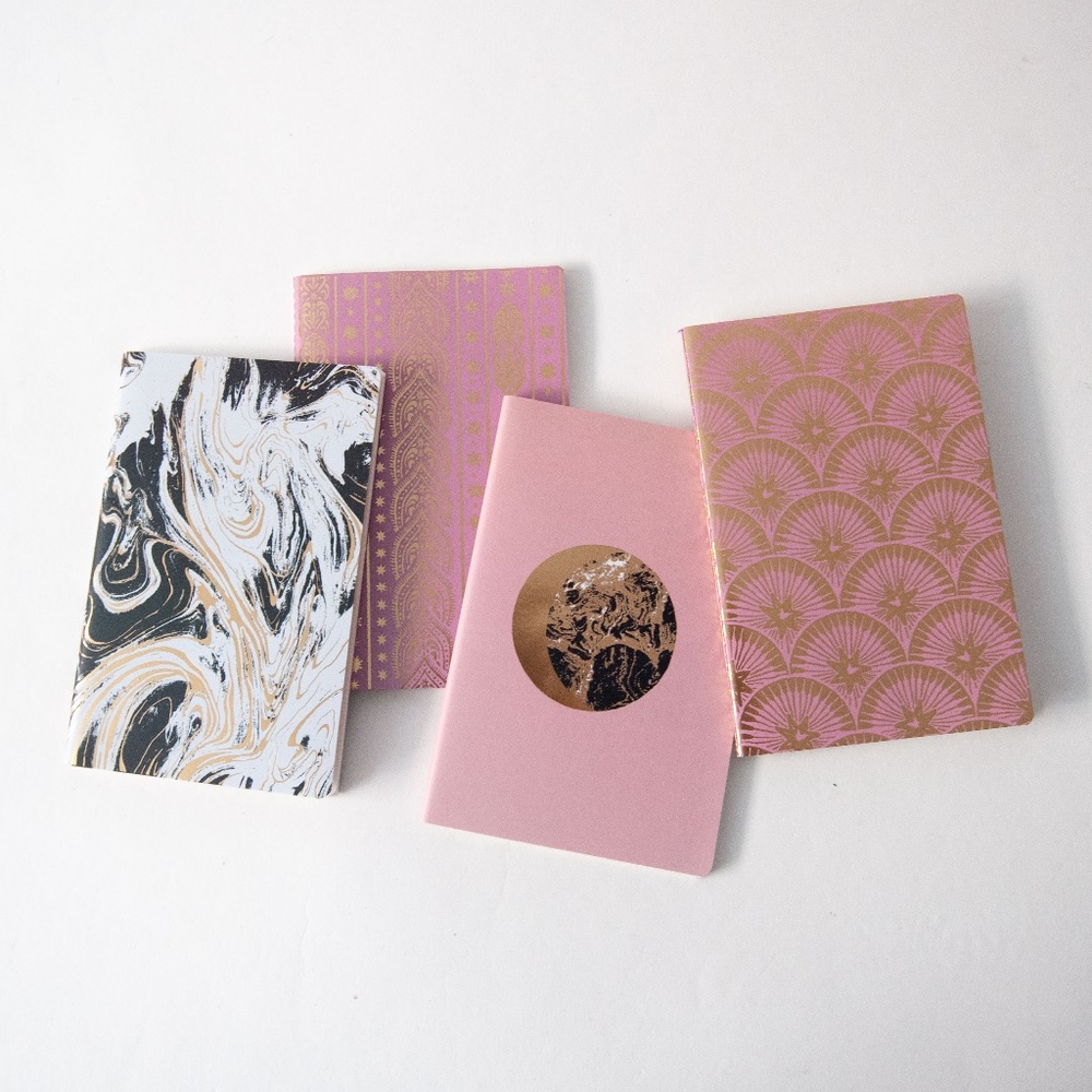 Mini Journals | Set of 4 Print Fresh Portable Pocket Softcover